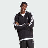 ESSENTIALS FRENCH TERRY 3-STRIPES FULL-ZIP HOODIE