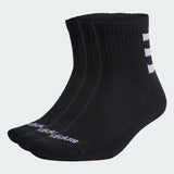 HALF-CUSHIONED 3-STRIPES QUARTER SOCKS 3 PAIRS