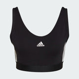 ESSENTIALS 3-STRIPES CROP TOP WITH REMOVABLE PADS