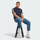 ESSENTIALS PIQUÉ EMBROIDERED SMALL LOGO 3-STRIPES POLO SHIRT