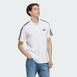 ESSENTIALS PIQUÉ EMBROIDERED SMALL LOGO 3-STRIPES POLO SHIRT