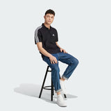 ESSENTIALS PIQUÉ EMBROIDERED SMALL LOGO 3-STRIPES POLO SHIRT