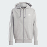 ESSENTIALS FRENCH TERRY 3-STRIPES FULL-ZIP HOODIE