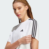 ESSENTIALS 3-STRIPES SINGLE JERSEY CROP TOP