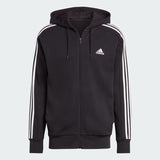 ESSENTIALS FRENCH TERRY 3-STRIPES FULL-ZIP HOODIE