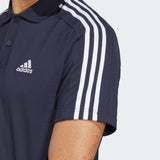 ESSENTIALS PIQUÉ EMBROIDERED SMALL LOGO 3-STRIPES POLO SHIRT